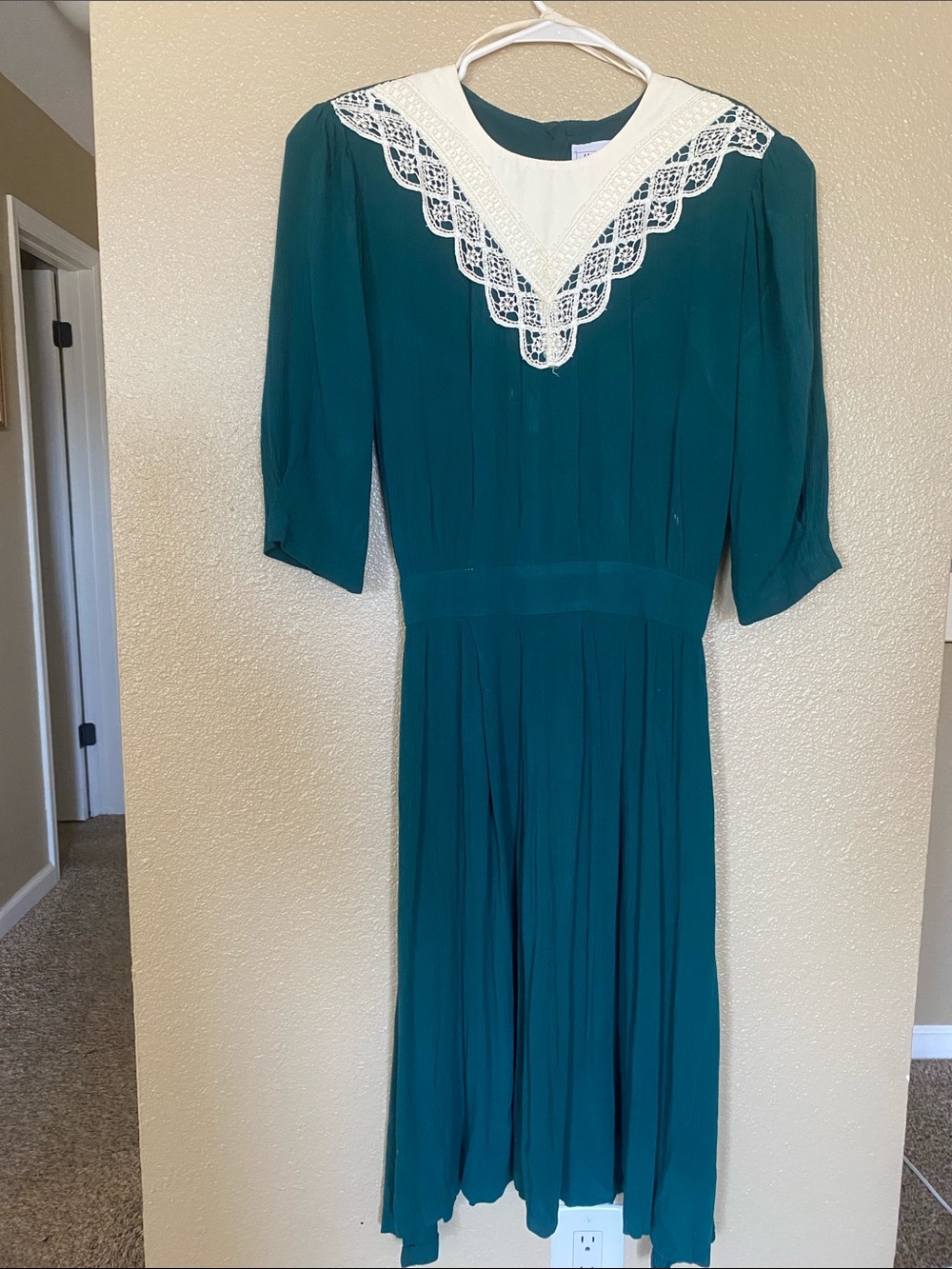 True Vintage Teal 80s Dress